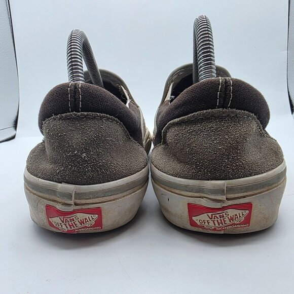 Vans Slip On Skate Shoes Mens Size 8 Gray Casual Walking School Outdoors - Picture 5 of 13